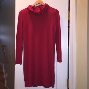 J. Jill Red Turtleneck Dress